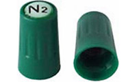 Durable ABS Green Plastic Nitrogen Valve Stem Caps with White N2 (Ext. Length)